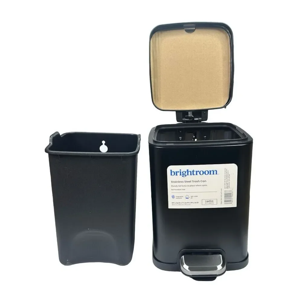 Brightroom x Target Stainless Steel Trash Can 1 gallon / 4L - 10” x 7.25” x 9.5”